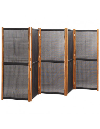 Paravento a 5 Pannelli Nero 350x180 cm