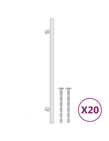 Maniglie per Mobili 20 pz Argento 192 mm in Acciaio Inox