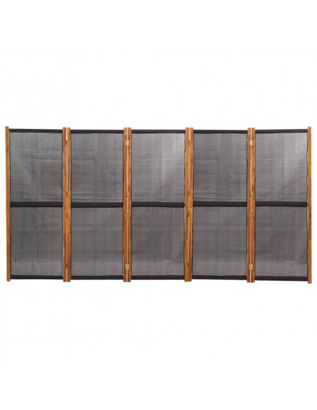 Paravento a 5 Pannelli Nero 350x180 cm