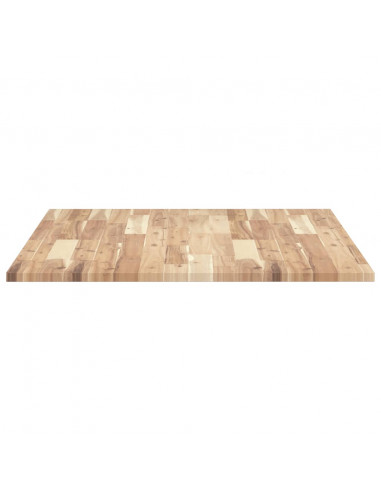 Piano Tavolo Rettangolare 100x80x2cm Legno Massello di Acacia