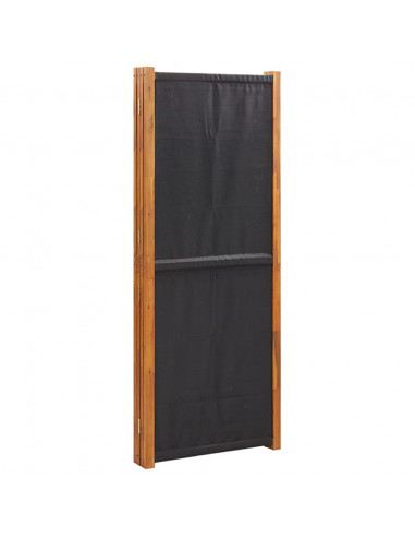Paravento a 5 Pannelli Nero 350x180 cm
