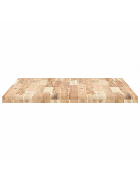 Piano Tavolo Rettangolare 100x80x4cm Legno Massello di Acacia