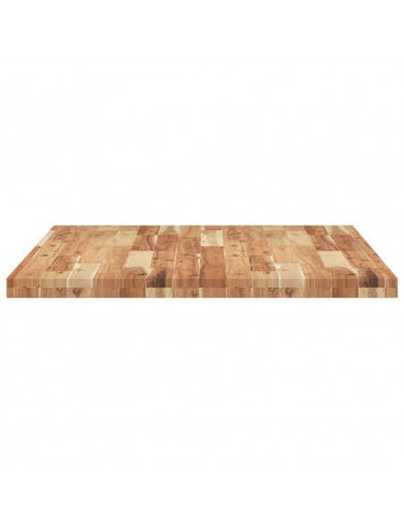 Piano Tavolo Rettangolare 100x80x4cm Legno Massello di Acacia