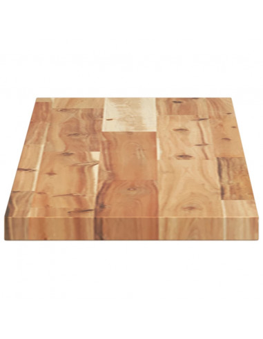 Piano Tavolo Rettangolare 80x20x2cm in Legno Massello di Acacia