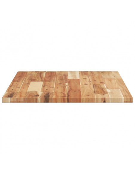 Piano Tavolo Rettangolare 80x50x2cm in Legno Massello di Acacia