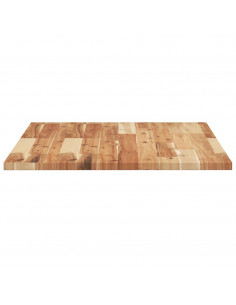 Piano Tavolo Rettangolare 80x60x2cm in Legno Massello di Acacia