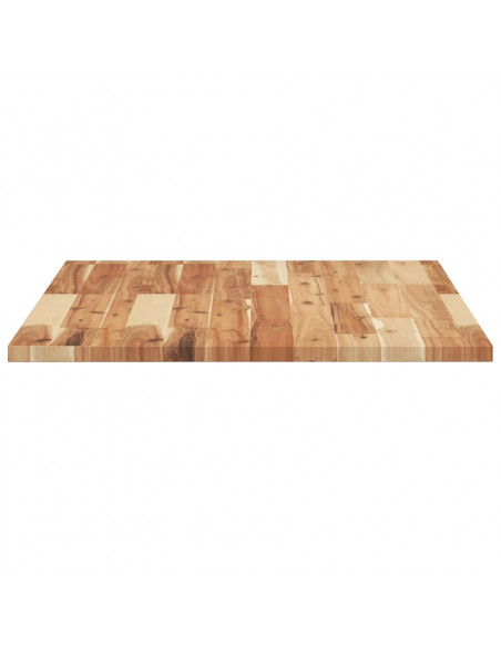 Piano Tavolo Rettangolare 80x60x2cm in Legno Massello di Acacia