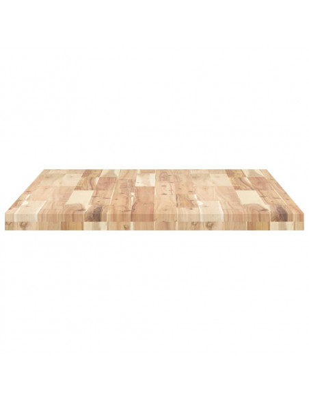 Piano Tavolo Rettangolare 80x70x4 cm Legno Massello di Acacia