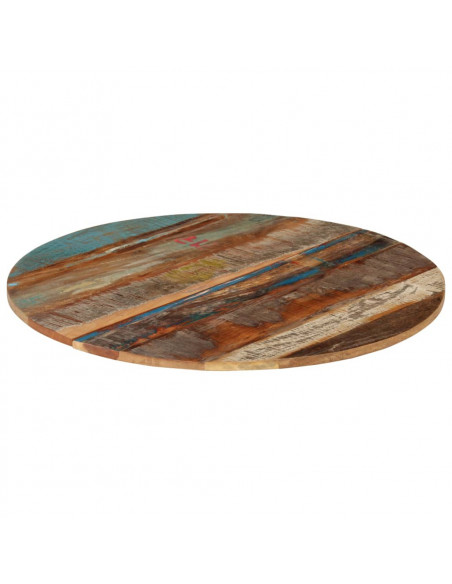 Piano Tavolo Rotondo 80 cm 15-16 mm in Legno di Recupero
