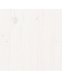 Piano Tavolo Rotondo Bianco Ø80x3 cm in Legno Massello di Pino