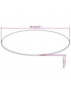 Piano Tavolo Rotondo in Vetro Temperato 300 mm
