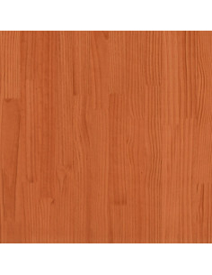 Piano Tavolo Rotondo Marrone Cera Ø70x2,5cm Legno Massello Pino