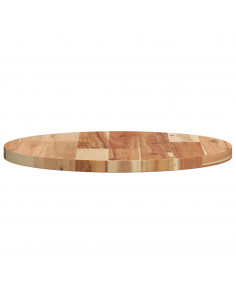 Piano Tavolo Rotondo Ø40x2 cm in Legno Massello di Acacia