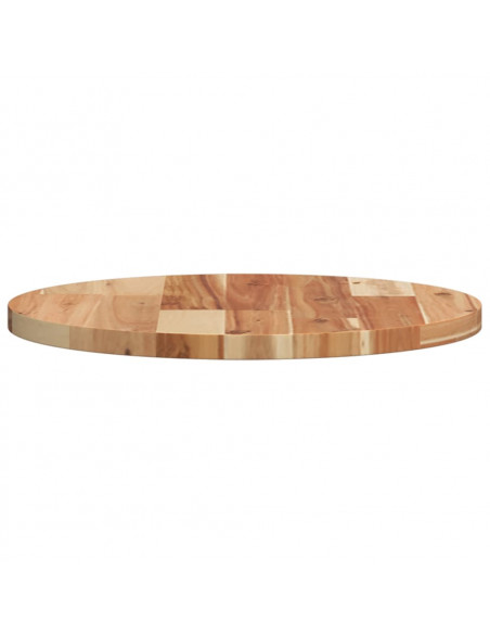 Piano Tavolo Rotondo Ø40x2 cm in Legno Massello di Acacia