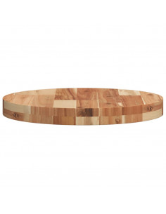 Piano Tavolo Rotondo Ø40x4 cm in Legno Massello di Acacia