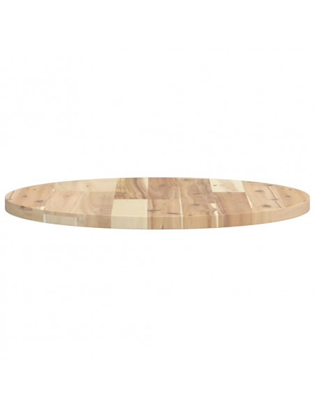 Piano Tavolo Rotondo Ø50x2 cm in Legno Massello di Acacia