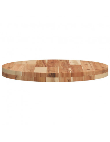 Piano Tavolo Rotondo Ø50x4 cm in Legno Massello di Acacia