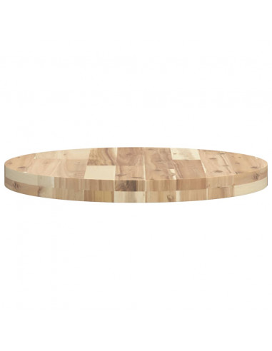 Piano Tavolo Rotondo Ø50x4 cm in Legno Massello di Acacia