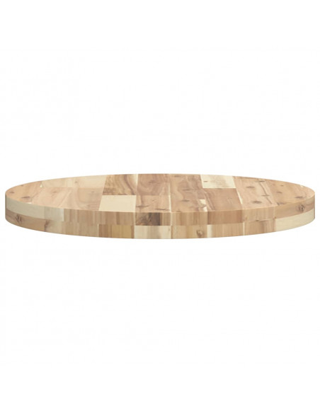 Piano Tavolo Rotondo Ø50x4 cm in Legno Massello di Acacia