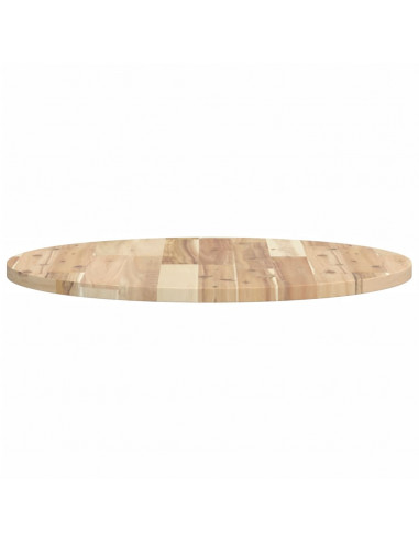 Piano Tavolo Rotondo Ø60x2 cm in Legno Massello di Acacia