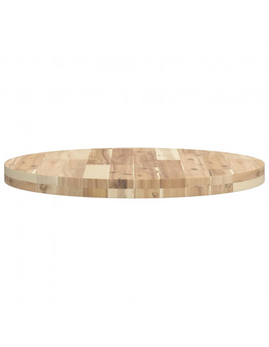 Piano Tavolo Rotondo Ø60x4 cm in Legno Massello di Acacia