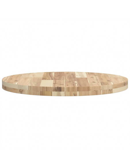 Piano Tavolo Rotondo Ø60x4 cm in Legno Massello di Acacia