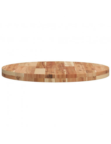 Piano Tavolo Rotondo Ø60x4 cm in Legno Massello di Acacia