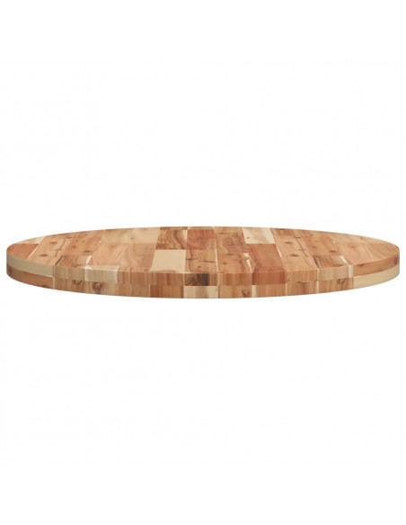 Piano Tavolo Rotondo Ø70x4 cm in Legno Massello di Acacia