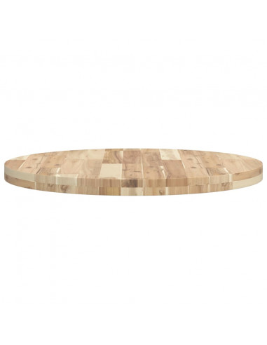 Piano Tavolo Rotondo Ø70x4 cm in Legno Massello di Acacia