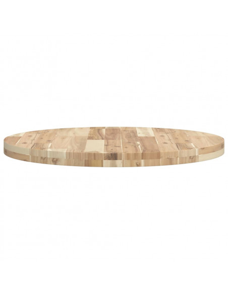Piano Tavolo Rotondo Ø70x4 cm in Legno Massello di Acacia