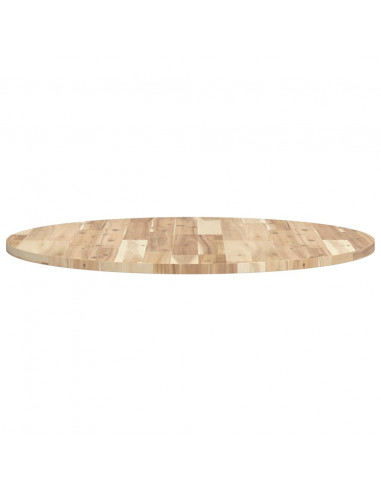 Piano Tavolo Rotondo Ø80x2 cm in Legno Massello di Acacia