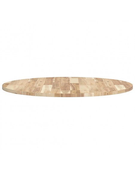 Piano Tavolo Rotondo Ø80x2 cm in Legno Massello di Acacia