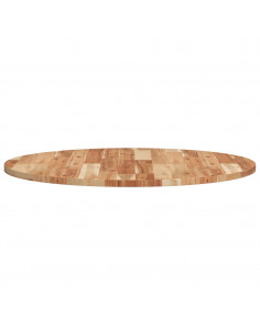 Piano Tavolo Rotondo Ø80x2 cm in Legno Massello di Acacia