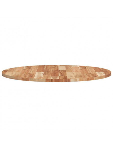 Piano Tavolo Rotondo Ø80x2 cm in Legno Massello di Acacia