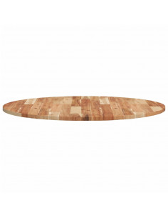 Piano Tavolo Rotondo Ø90x2 cm in Legno Massello di Acacia