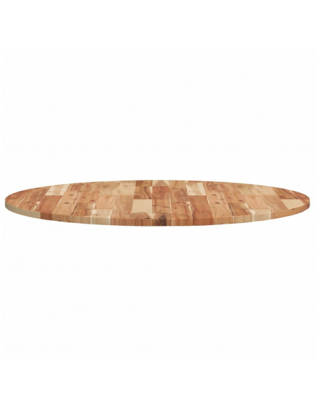 Piano Tavolo Rotondo Ø90x2 cm in Legno Massello di Acacia