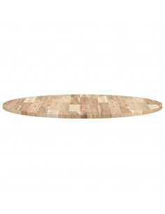 Piano Tavolo Rotondo Ø90x2 cm in Legno Massello di Acacia
