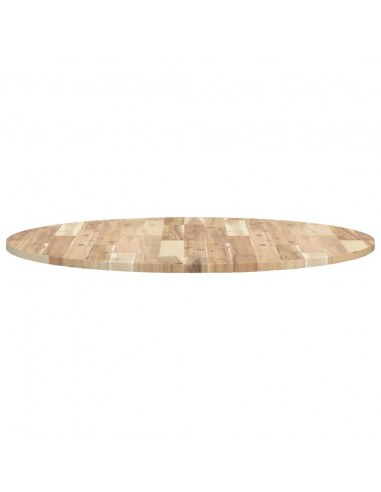 Piano Tavolo Rotondo Ø90x2 cm in Legno Massello di Acacia
