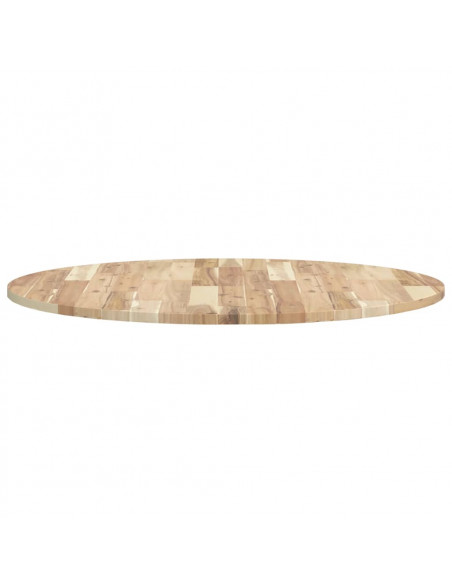 Piano Tavolo Rotondo Ø90x2 cm in Legno Massello di Acacia