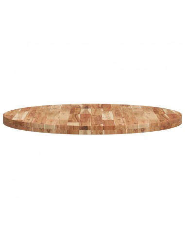 Piano Tavolo Rotondo Ø90x4 cm in Legno Massello di Acacia
