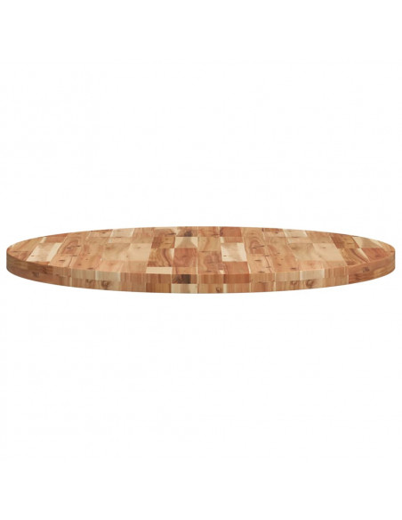 Piano Tavolo Rotondo Ø90x4 cm in Legno Massello di Acacia