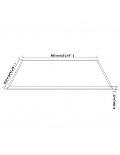 Piano Tavolo Vetro Temperato Quadrato 800x800 mm