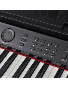 Pianoforte Digitale con 88 Tasti e Pedali in Melamina Nera