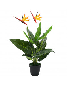 Pianta Artificiale Strelitzia Regina Uccello del Paradiso 66 cm