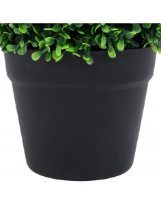 Piante di Bosso Artificiale 2 pz a Sfera con Vaso Verde 27 cm