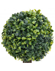 Piante di Bosso Artificiale 2 pz a Sfera con Vaso Verde 41 cm