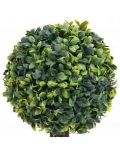 Piante di Bosso Artificiale 2 pz a Sfera con Vaso Verde 56 cm