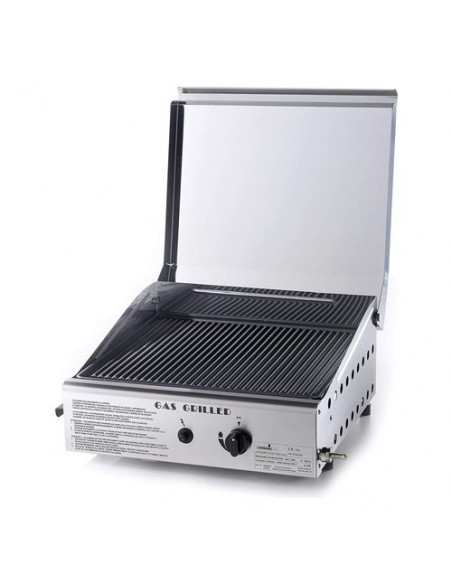 Piastra cottura Ompagrill 4043 COVER M Plancha Single Duegas Inox sati