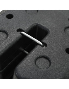 Piastre di Peso per Gazebo 4 pz Nere 220x50 mm in Cemento