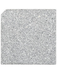 Piastre per Parasole 4 pz in Granito Quadrato 100 kg Grigio